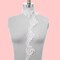 1 Yard Shimmery White Polyester Lace Trim with White Beaded Embellishments 3 Inch Width